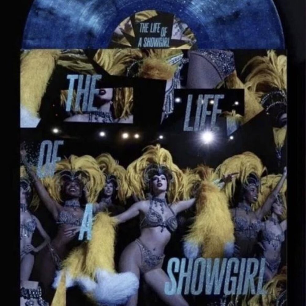 Taylor Swift The Life of a Showgirl: Lakeside Beach Blue Sparkle Vinyl LP